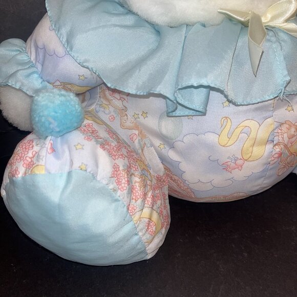 Plush Bear by Well Made 90s Sleepy Bear Nylon Parachute Material Puffy Vintage - Picture 3 of 15